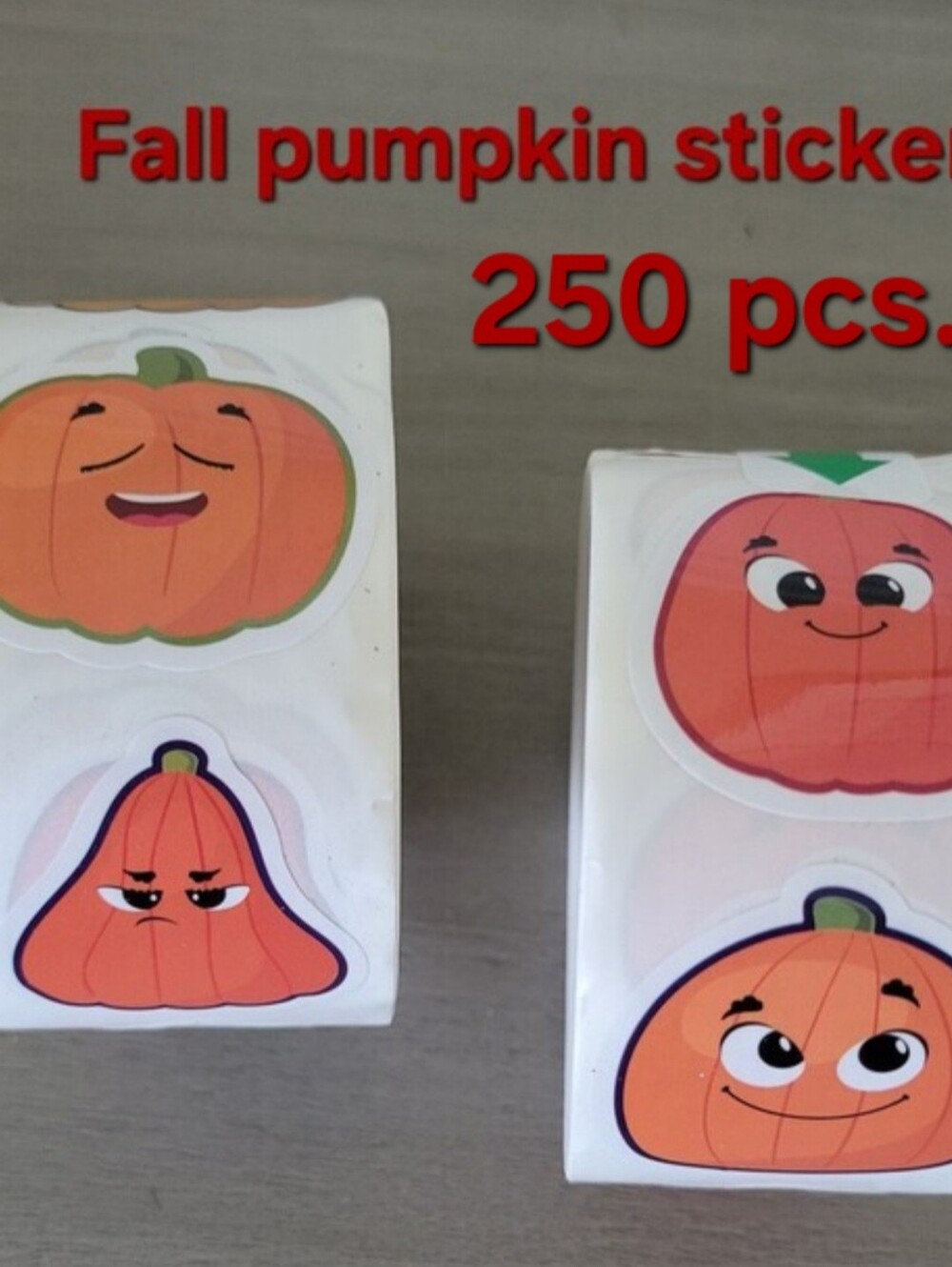 🌟BUY IT NOW 250 Fall Halloween Pumpkin Stickers Size 1.25"